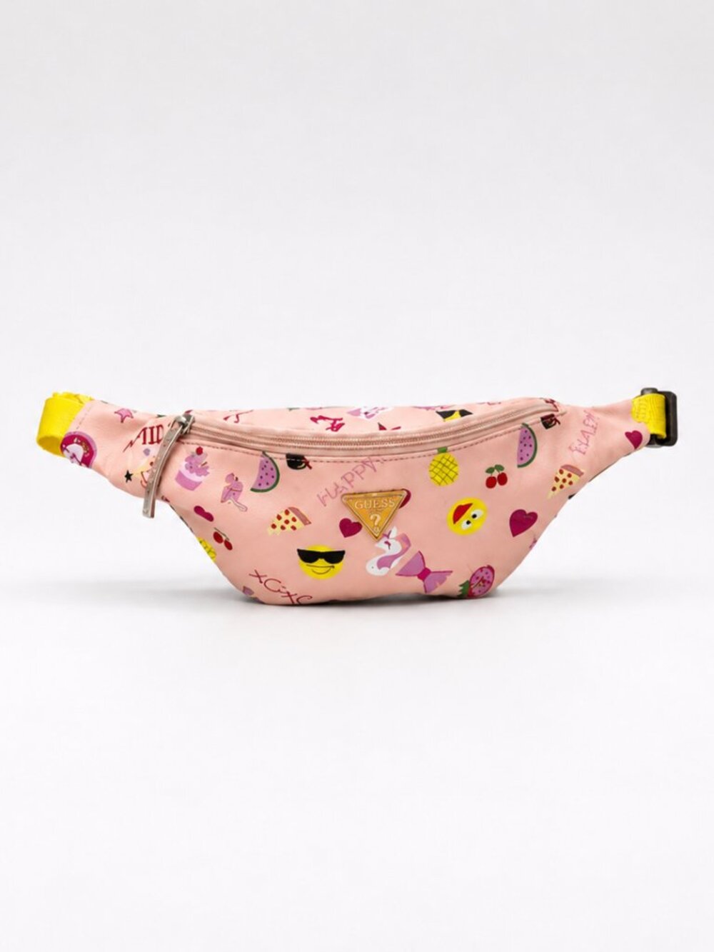 GUESS Pink Emoji Print Waist Bag Belt Bag Crossbody Fanny Pack